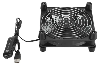 Image de Ventilateur d'ordinateur 140 mm, 3 vitesses, 5 V, alimenté par USB, 2800 tr/min, refroidissement portable pour récepteurs TV tablette, routeurs, DVR