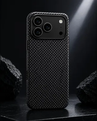 Productafbeelding van iPhone 17 Pro hoesje met MagSafe – Telefoonhoesje, beschermhoes, case met carbonlook – LUNØIR ©