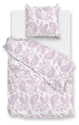 Produktbild von Zohome Tagesdecke/Bettbezug im indischen Stil, Lilafarbene und rosa Farbtöne, 140x200-220 cm, aus Perkalbaumwolle