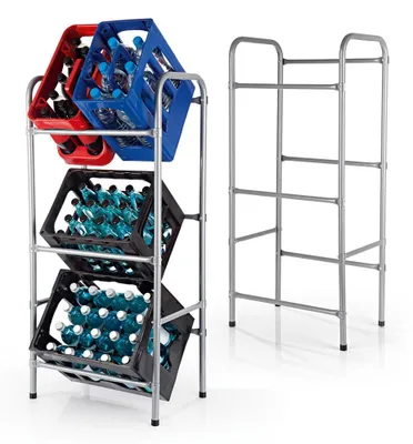 Produktbild von EASYmaxx Getränkekistenregal aus Metall für 3 Kästen 2er-Set