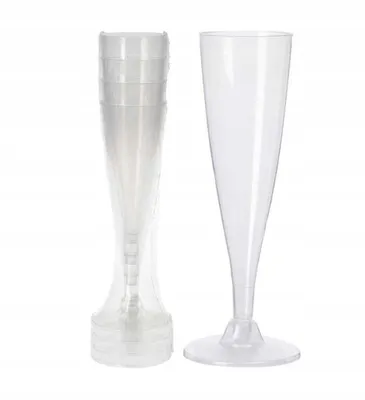 Obrázok produktu pre Plastový pohár na šampanské 130 ml, sada 4 ks