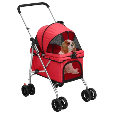 Produktbild von vidaXL Hundewagen Faltbar Rot 76x50x100 cm Oxford-Gewebe