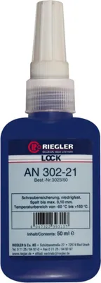 Produktbild von Riegler Lock AN 302-21, anaerober Klebstoff,niedrigfest, 50 ml