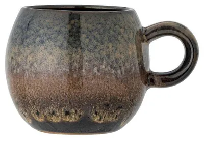 Steingut-Mok 275 ml, Ø 9 cm, Höhe 8 cm, blau/grün