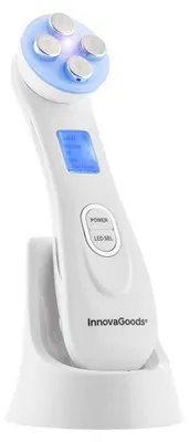 Immagine prodotto di Massaggiatore facciale InnovaGoods® con radiofrequenza, fototerapia ed elettrostimolazione WaCe, ringiovanisce la pelle, riduce le rughe 5 modalità di massaggio