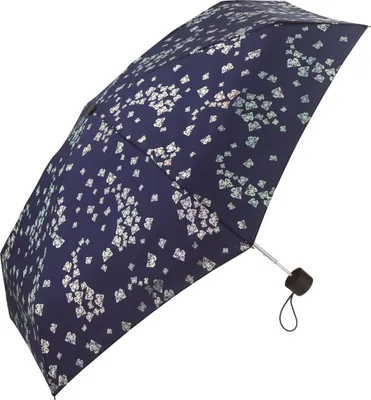 Produktbild von Pierre Cardin Minischirm Regenschirm Damenschirm Taschenschirm Manuell Leicht Schmetterlinge Medival Blue