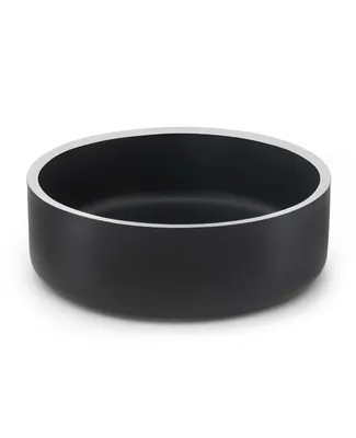 Zdjęcie produktu dla miska dla psa lionto ze stali nierdzewnej, wytrzymała i higieniczna miska na karmę, antypoślizgowa, trwała i stylowa, średnica 20 cm, 1200 ml, czarna