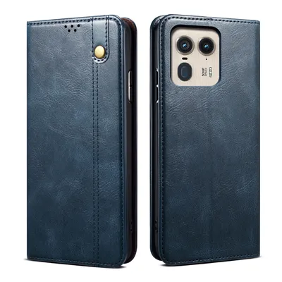 Immagine prodotto di Custodia per Motorola Edge 50 Ultra in pelle flip case portafoglio con funzione stand blu