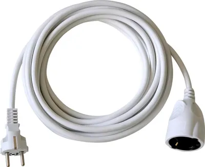 Immagine prodotto di brennenstuhl® 1164120 Prolunga in plastica - 5 m, bianca, H05VV-F 3G1,5