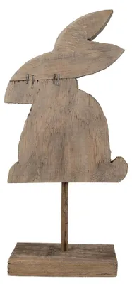 Productafbeelding van Clayre & Eef Decoratief figuur Konijn 14x8x32 cm Bruin Hout