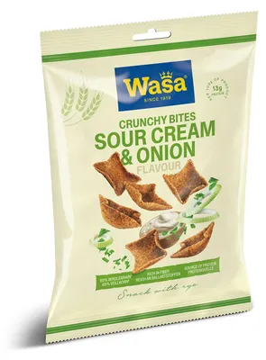 Produktbild von Wasa Crunchy Bites Sour Cream & Onion 100g
