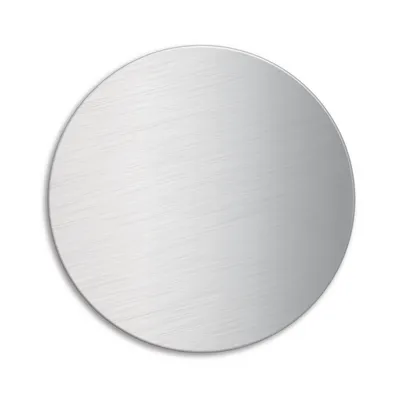 Image de Plaque vierge en acier inoxydable brossé 100 mm de diamètre