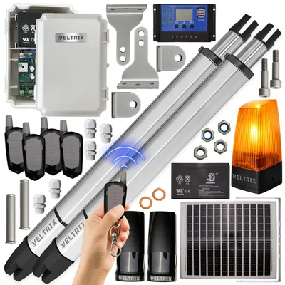 Obrázok produktu pre Pohon dvojkrídlových brán 2x2 m, 400 kg + SOLÁRNA SÚPRAVA + LED svietidlo + diaľkové ovládače