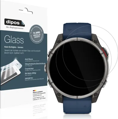 Immagine prodotto di 2x Pellicola Protettiva per Garmin Quatix 8 51mm Protezione Vetro Flessibile 9H dipos