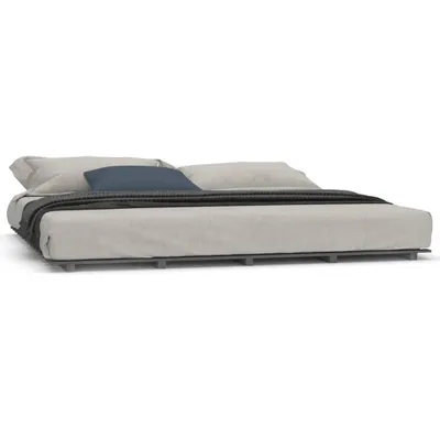 Image de Cadre de lit sans matelas gris 180x200 cm bois massif de pin