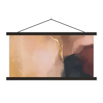 Produktbild von MuchoWow® Textilposter Abstrakt - Malerei - Pastell 60x30 cm mit schwarzem Rahmen - Textilien