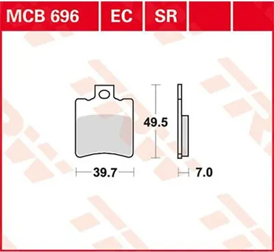 Image de TRW Bremsbelag Trw Organ. Mcb 696 Ec