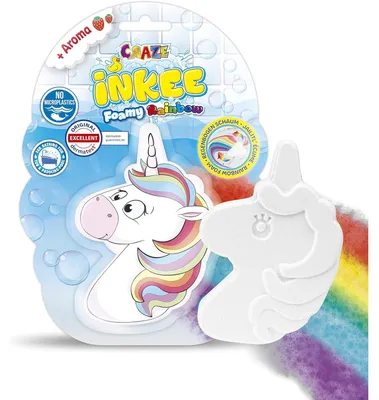 Produktbild von CRAZE 22511 - INKEE Foamy Rainbow - Regenbogen Badezusatz mit Erdbeerduft Schaum Badeschaum Badesalz Einhorn