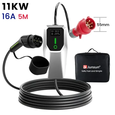 Produktbild von Junsun EV Ladegerät 11kw 5m Cable Type 2 3-phasig 6-16A