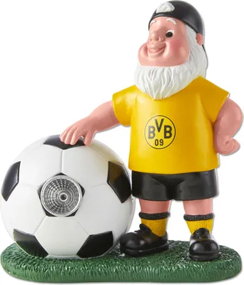 Produktbild von Borussia Dortmund BVB Gartenzwerg mit LED Ball