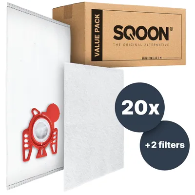 Productafbeelding van SQOON® Stofzuigerzakken Basic Geschikt voor Miele F / J / M 3-D Hyclean - 20 Stuks