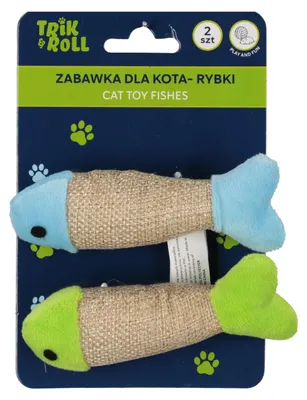 Obrázok produktu pre Hračka Rybička pre mačky Sada 2 ks 10 cm