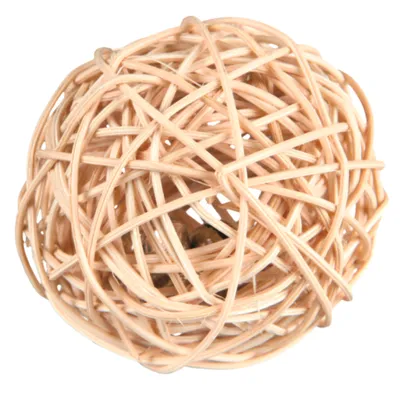 Image de Balle en osier naturel pour perroquets - Jouet pour les pattes sûr et naturel