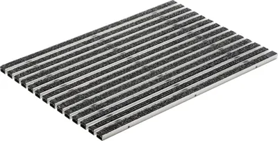 Produktbild von ACO Schuhabstreifermatte Alu anthrazit, mit Ripsstreifen, 60 x 40 x 2 cm