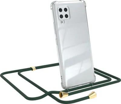 Produktbild von EAZY CASE Handykette kompatibel mit Samsung Galaxy A42 5G, Handyhülle mit Umhängeband, Handykordel, Schutzhülle Clear, Band in Grün