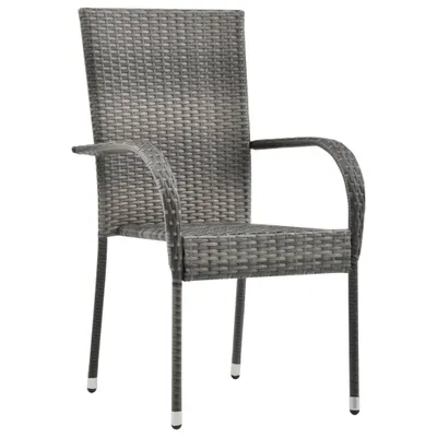 Zdjęcie produktu dla VidaXL 310085, Taras, Technorattan, Stal, Szary, 555 mm, 535 mm, 950 mm