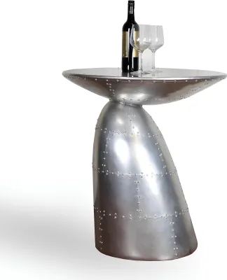 Obrázok produktu pre Bartisch, kuchynský stôl, stojací stôl, okrúhly stôl, dizajn "lietadlo", stoly, hliník
