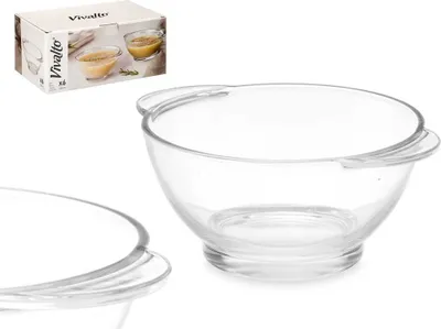 Produktbild von 6er Set Dessertschalen Glas Snack Tapas Pudding Müsli Schüsseln Schälchen 580ml