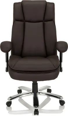 Obrázok produktu pre hjh OFFICE XXL Otočná stolička BUILDER XXL I Kancelárska stolička čalúnená do nosnosti 180 kg s podrúčkami (výškovo nastaviteľná) Imitácia kože pre kanceláriu, domácnosť