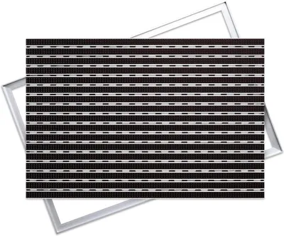 Produktbild von POLENTEX Premium Aluminium Fußmatte Heavy Duty mit Rahmen, 75x50, Braun, 22 mm, Bürsteneinlage, 500 kg/m²