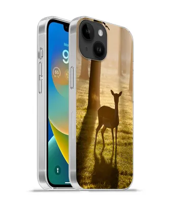 Produktbild von MuchoWow® Handyhülle Schutzhülle Hülle für Apple iPhone 14 - Softcase Hirsche - Sonne - Bäume Silikon Softcase Handy Hülle - Mobiltelefonhülle