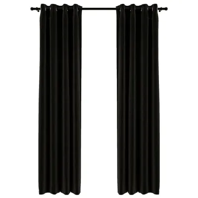Obrázek produktu pro Zatemňovací závěsy vzhled lnu 2 ks antracitové 140 x 225 cm