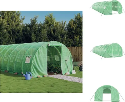 Immagine prodotto di vidaXL Serra con struttura in acciaio verde 30 m² 10x3x2 m - Serre