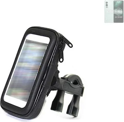 Produktbild von K-S-Trade Fahrrad-Halterung kompatibel mit Lava Storm 5G Handy-Halterung Halter Lenkstange Fahrradhalterung Motorrad Bike Mount Wasserabweisend