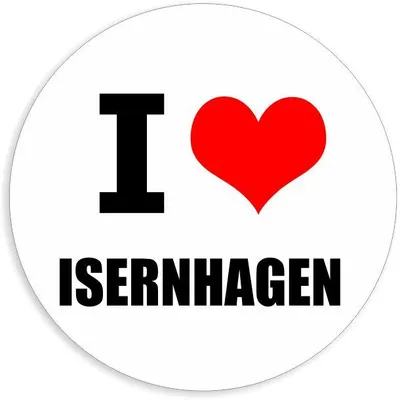 Produktbild von Kiwistar - Autoaufkleber - 8x8 cm - außen klebend - I love Isernhagen für Auto, Laptop, Fahrrad, LKW, Motorrad Aufkleber mehrfarbig Sticker Decal