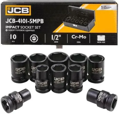 Produktbild von Jcb nasadki udarowe kpl. 10el.1/2" 6-kąt. (10-24mm)