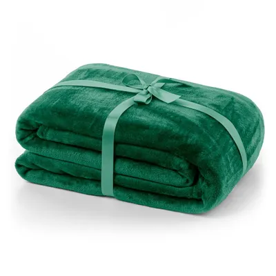Produktbild von Kuscheldecke Tagesdecke Weich Wohndecke Sofadecke Decke 240 GSM Mic 160x210 cm Flaschengrün