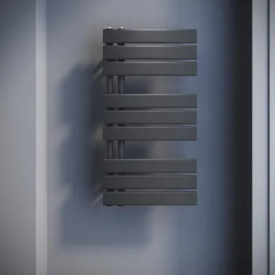 Produktbild von SONNI Vertikal Heizkörper Design Paneelheizkörper Einlagig Anthrazit 762×400mm Wasserbeheizt oder elektrisch beheizt  ohne Heizstab