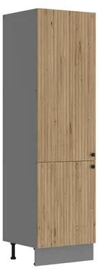 Produktbild von Küche AVA Artisan Hochschrank 60 cm Lamellenoptik Küchenzeile Einbauküche