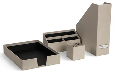 Produktbild von BIGSO HUGO 4-teiliges Schreibtisch Set mit 1 Stehsammler, 1 Stifthalter, 1 Sorti