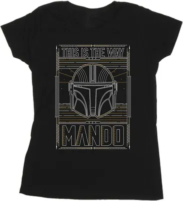 Produktbild von Star Wars - "The Mandalorian The Way" T-Shirt für Damen BI43361 (L) (Schwarz)