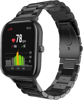 Produktbild von Strap-it Xiaomi Amazfit GTS Gliederarmband (Schwarz)