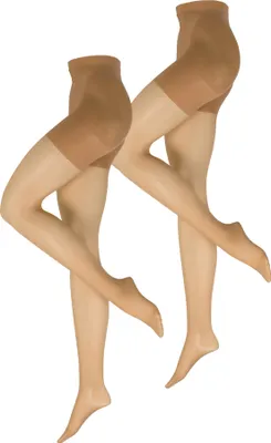 Produktbild von NUR DIE 2-Pack Bauch-Beine-Po Strumpfhose 20 Den - mandel - Größe 44/48 = L