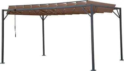 Produktbild von Bioklimatische Pergola aus Stoff "Lodge" 3 x 4 m - Taupe