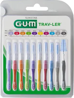 Produktbild von Gum Trav-Ler Interdentalbürsten 0,6 mm - 2,6 mm, 10 Stück