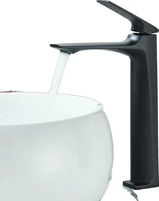 Zdjęcie produktu dla Bateria umywalkowa, montowana na suficie, konstrukcja jednouchwytowa, czarna Wysoka